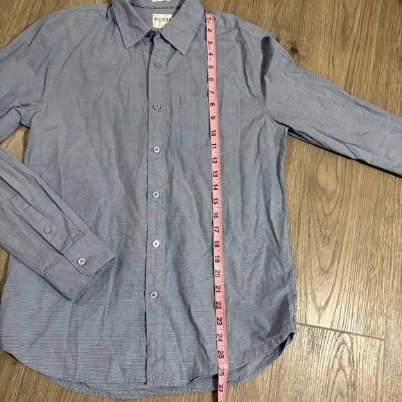 Guess Los Angeles Women’s Sz XS Blue Button Down Shirt Long Sleeve Y2K Classic - Picture 7 of 11